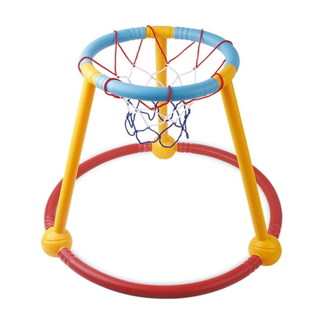 Floating Water Basketball Frame For Kids Outdoor Swimming Pool Toy Parent Child Water Play Pe Material Portable Easy To Install Includes Pump Basketball