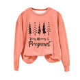 thumbnail image 4 of EGNMCR Chandail en Molleton de Noël Col Rond Imprimé Ample Manches Longues Sans Capuche, 4 of 4