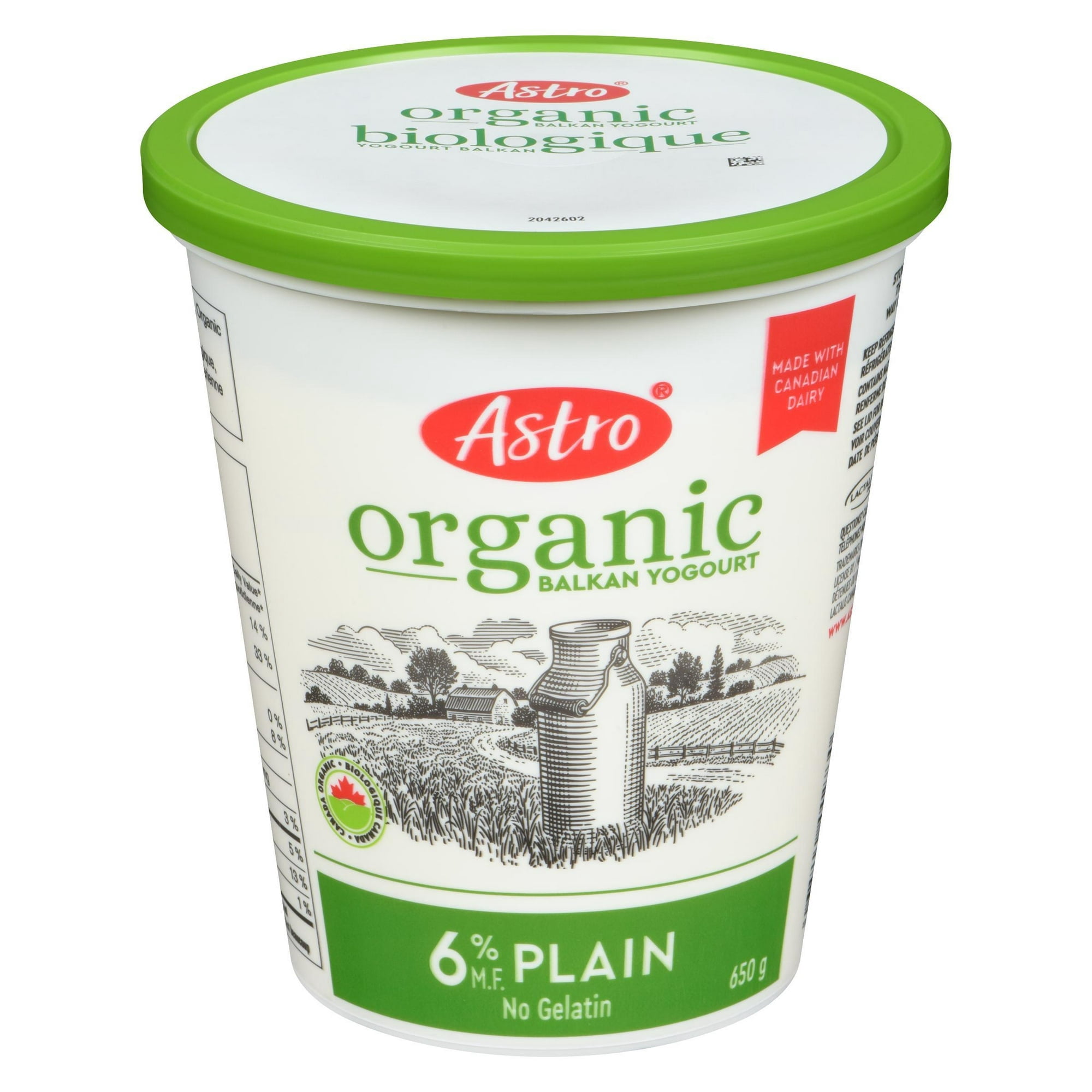 Yogourt Balkan Nature 6% Astro Original Biologique 650g