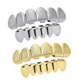thumbnail image 2 of Hip Hop Grill Teeth Fake Mouth Jewelry Costume Teeth Caps Cosplay Decor Golden/Silver, 2 of 9