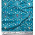 thumbnail image 3 of Soimoi Polyester Crepe Fabric Paisley Panel Print Fabric by The Yard 42 Inch Wide, 3 of 3