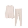thumbnail image 1 of Timegard Ensembles de Pyjamas pour Femmes 2 Pcs Haut à Manches Longues à Col Rond et Pantalon Tenues de Pjs d'Automne Confortables et Douces, 1 of 6