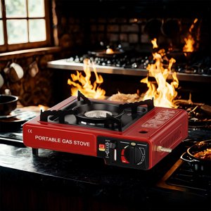 WWXYG Portable Grill pour camping en plein air BBQ Brûleur en acier inoxydable avec joint en métal Bbq Grill construit dans des grilles de barbecue