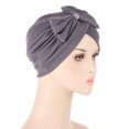 thumbnail image 3 of Cancer Head Hat Cap Ethnic Bohemian Bowknot Braid Hair Cover Wrap Turban Headwear Turban Cap, 3 of 3