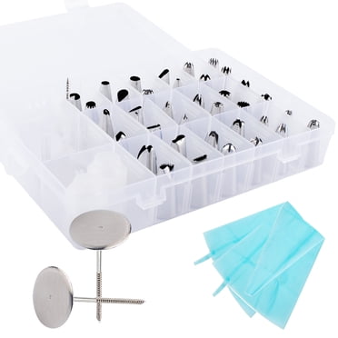 Trousse de Décoration Professionnelle en Acier Inoxydable, Ensembles de Sacs à Douille et d'Embouts pour Confiseurs Aspirants, Facile à Utiliser et à Nettoyer (42 Pcs)
