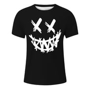 LUOGENLI T-shirts Homme pour Hommes T-Shirt Homme imprimé T-Tshirt Homme T-shirt Graphic Tees xxl T-hirs Vintage de Pâques T-bris pour Hommes Graphic tee Vêtements d'été Noir L