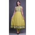 thumbnail image 2 of Bimba Robe Anarkali Jaune Moyenne à Fleurs pour Femmes Kurti Imprimé Ethnique Indien Longue Kurta Robe de Soirée XXX-Large, 2 of 6
