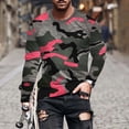 thumbnail image 1 of Meichang T-Shirt à Manches Longues pour Homme, T-Shirts Graphiques pour Hommes Tendance à Imprimé Camouflage, T-Shirts Amusants à Col Rond Confortables à Manches Longues pour Homme, 1 of 5