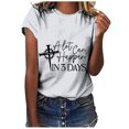 thumbnail image 2 of EGNMCR Chemise de Pâques pour Femmes Imprimé de Pâques Manches Courtes Décontracté Ample Col Rond T-Shirts pour Femmes, 2 of 5