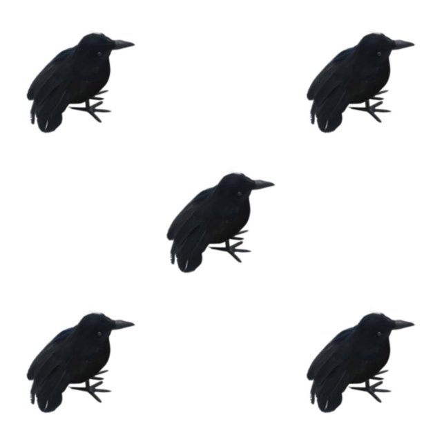 kurtrusly Horror Props For Halloween - High Simulation Black Crow Ornament For Festive Flying Crow 5Set