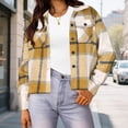thumbnail image 4 of Erwazi Flannels Shirts for Women Cropped Shacket Jacket Trendy Plaid Button Down Shirt Fall Tops, 4 of 5