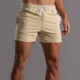 thumbnail image 2 of Mens Shorts Mens Stripe Printed Casual Drawstring Pockets Elastic Sports Shorts, 2 of 9