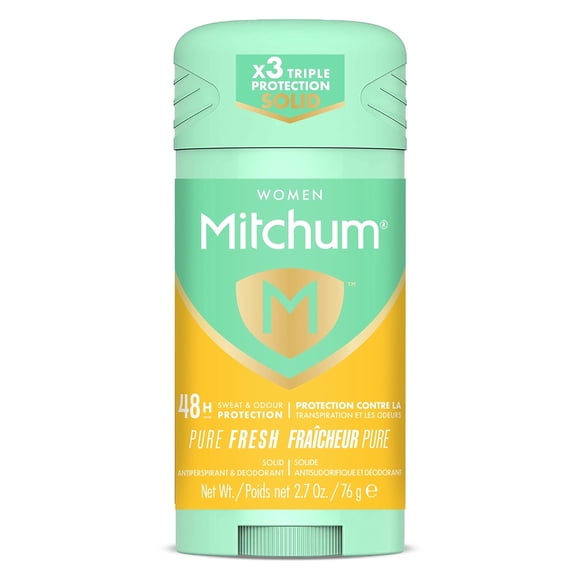 Mitchum Femmes, Solide Invisible, Antisudorifique et Désodorisant, Protection 48 H, Pure Fraîcheur, 76 g