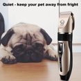 thumbnail image 4 of Gold Ceramic Cordless Pet Clippers for Dogs, Cats & Rabbits - Rechargeable 1200mAh Lithium Battery, 90-Min Working Time, Ultra-Quiet 60dB Low Noise, 5-Speed Micro-Adjustment (0.8-2mm), Anti-Allergy, 4 of 6