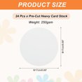 thumbnail image 2 of 24 Pcs Circle Card Stock, 6.7 Inch Cardstock Paper Circles for Craft, White, 2 of 7