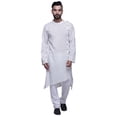 thumbnail image 1 of Atasi Solid Designer LongKurtaShirt Asymmetric Cut Full SleeveKurtaFor Men-XXXX-Large, 1 of 1