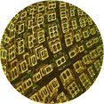thumbnail image 1 of Ahgly Tapis Rond Lavable en Machine Intérieur Transitionnel Rouge Nuit, 4 Pieds Rond, 1 of 7