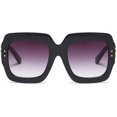 thumbnail image 2 of FEISEDY Oversized Square Sunglasses Multi Tinted Glitter Frame Stylish Inspired B2276, 2 of 6