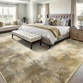 thumbnail image 3 of KIRFEIHT Modern Abstract 9x12 Area Rug Large Carpet for Living Room Non Slip Rug for Bedroom Dorm Rugs Stain Resistance Rug for Dining Room Faux Wool Kids Pets Friendly Playroom Rug Brown, 3 of 6