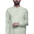 thumbnail image 3 of Atasi Designer Kurta Pajama For Men Printed Angrakha Kurta Set Summer Clothing, 3 of 3