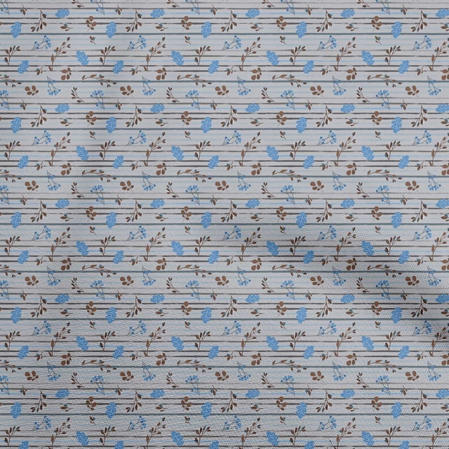 oneOone Silk Tabby Light Blue Fabric Autumn Craft Projects Decor Fabric Printed By The Yard 42 Inch Wide