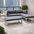 thumbnail image 4 of Velago Lavin Deluxe Aluminum Outdoor Sofa, Grey, 4 of 7