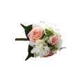 thumbnail image 1 of Xingzhi Artificial Flowers Bouquet Fake Hydrangea Heads Realistic Roses Party Home Decorative Table Wedding Display Decoration Light Pink, 1 of 6