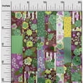 thumbnail image 2 of oneOone Viscose Jersey Green Fabric Asian Mix Floral Craft Projects Decor Fabric Printed By The Yard 60 Inch Wide, 2 of 4