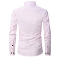 thumbnail image 5 of Chemise à Manches Longues Homme Chemise Habillée à Manches Longues pour Hommes Coupe Régulière Décontractée Boutonnée Unie à Manches Longues Col Rabattu Blouse et Chemise Homme Chemise à Manches Longues Homme Chemises à Manches Longues, 5 of 5