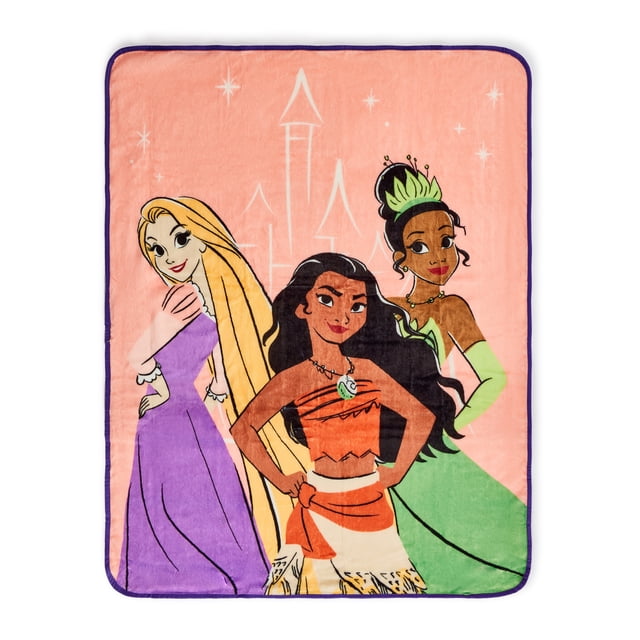 Disney Princess Kids Silk Touch Fleece Throw, 100% Polyester