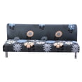 thumbnail image 3 of 2024 Futon Slipcover Armless Sofa Covers Stretch Sofa Bed Slipcover Protector Elastic (Light Gray Animal), 3 of 9