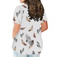 thumbnail image 4 of EGNMCR Hauts Grande Taille pour Femmes Décontractés à Imprimé Manches Courtes Col Rond Été Hauts Amples T-Shirt Blouse, 4 of 6