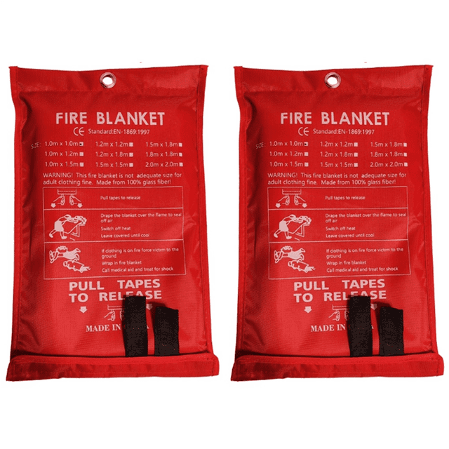 4 Pcs Couverture d'Urgence contre l'Incendie, Couverture contre l'Incendie, Couverture de Suppression des Incendies pour Cuisine, Gril, Foyer (39.4 Pouces x 39.4 Pouces)