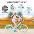 thumbnail image 3 of Couleurs Multiples, Vélo pour Filles avec Panier pour Enfants de 7 à 10 Ans, Roue de 20 Pouces, Roues Stabilisatrices Non Incluses, 3 of 5