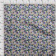 thumbnail image 4 of oneOone Rayon Blue Fabric Asian Floral Sewing Craft Projects Fabric Prints By Yard 56 Inch Wide, 4 of 4