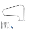 thumbnail image 2 of Heavy Duty Stainless Steel Pool Handrail, 39"x32" Safety Stair Rail with Non-Slip Blue Grip, 375LBS Load Limit, Quick Mount Base, Slanted Column, 2 of 7