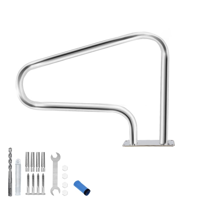 Yiwa Inground Pool Handrail, Flat Design Safety Grab Bar for Pools