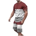 thumbnail image 2 of Weiqiqre Men's 2 Piece Outfits Short Sets Short Sleeve T Shirt and Track Shorts Set, 2 of 7