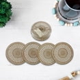 thumbnail image 4 of Mango Wood 4 PC Etched Coasters White, 4 of 5