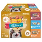 Friskies Tasty Treasures Liver or Scallop Variety Pack, Wet Cat Food 24 X 156g