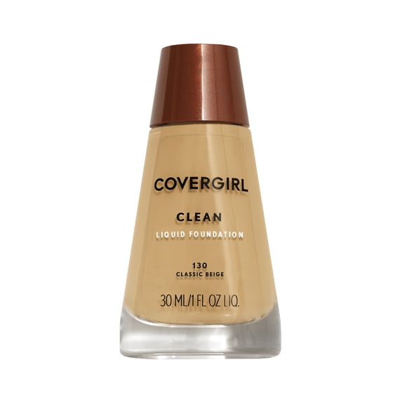 COVERGIRL Fond de teint liquide Clean, maquillage liquide léger et aéré, effet naturel, à base d'eau, non comédogène, 100% Sans Cruauté