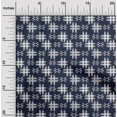 thumbnail image 1 of oneOone Polyester Lycra Fabric Check Kasuri Printed Fabric 1 Yard 56 Inch Wide, 1 of 4