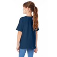 thumbnail image 2 of Hanes T-Shirt Col Rond Sans Étiquette pour Garçons, Comfortsoft, Très Grand, Marine, 2 of 2