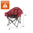 thumbnail image 3 of Ozark Trail Padded Club Chair, Lounger, Red Black, Adults, Polyester, 3 of 11