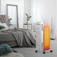 thumbnail image 2 of Costway 1500W Oil-Filled Heater Portable Radiator Space Heater w/ Adjustable Thermostat White, 2 of 10