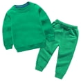 thumbnail image 1 of Sunnyoo Big Boys Outfits Solid Color Long Sleeve Pullover Sweatshirt Pants 2Pcs Clothes Set, Sizes 9-10Y, 1 of 3