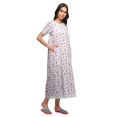 thumbnail image 2 of Moomaya Printed Nightdress For Ladies Cotton Ruffled Border Nursing Night Gown, 2 of 5