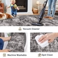 thumbnail image 3 of BERTHMEER 8'x10' Area Rugs for Living Room Bedroom Dining Room Farmhouse Contemporary Large Modern Abstract Distressed Machine Washable Indoor Rugs Carpets, Black, 3 of 5