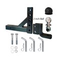 thumbnail image 2 of 10" Adjustable 4 Level Trailer Drop Hitch Ball Mount Tow For 2" Receiver With 50mm Ball RV Parts Camper Caravan Accessories ,Dependable Strength, 2 of 7