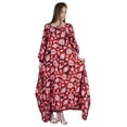 thumbnail image 2 of Moomaya Caftan à Encolure Bateau en Rayonne, par-Dessus Imprimé, Kaftan à Épaules Dénudées, Robe Maxi, 2 of 6